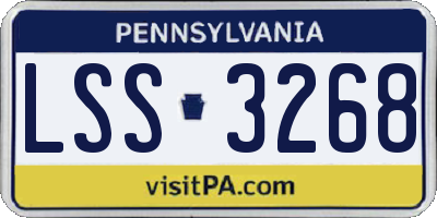 PA license plate LSS3268