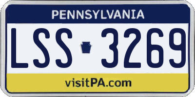 PA license plate LSS3269