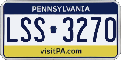 PA license plate LSS3270