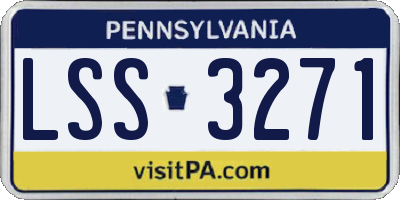 PA license plate LSS3271