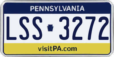 PA license plate LSS3272