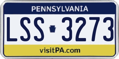 PA license plate LSS3273
