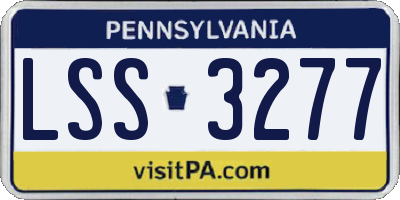 PA license plate LSS3277