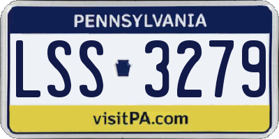 PA license plate LSS3279