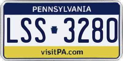 PA license plate LSS3280