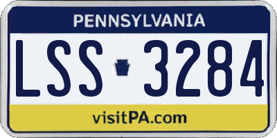 PA license plate LSS3284