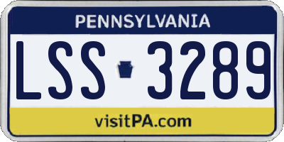 PA license plate LSS3289