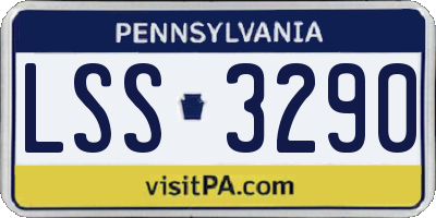 PA license plate LSS3290