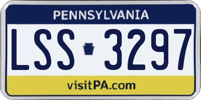 PA license plate LSS3297