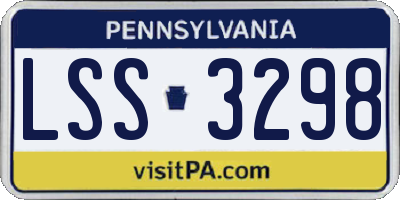 PA license plate LSS3298