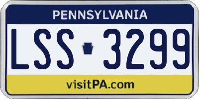 PA license plate LSS3299