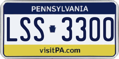 PA license plate LSS3300