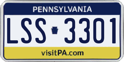 PA license plate LSS3301
