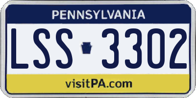 PA license plate LSS3302