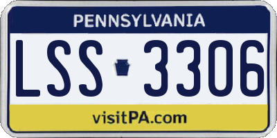 PA license plate LSS3306