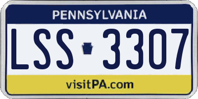 PA license plate LSS3307