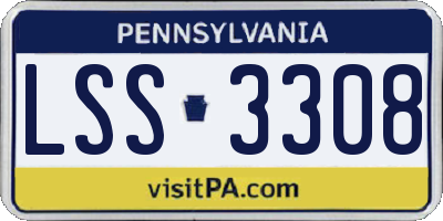 PA license plate LSS3308