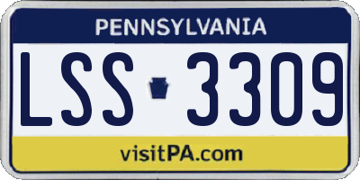 PA license plate LSS3309