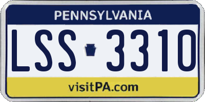 PA license plate LSS3310