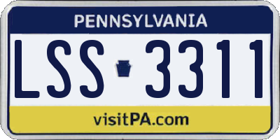 PA license plate LSS3311