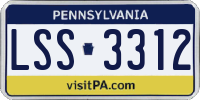 PA license plate LSS3312