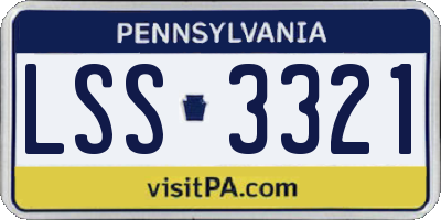PA license plate LSS3321
