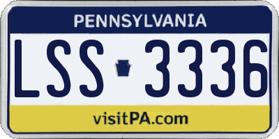 PA license plate LSS3336