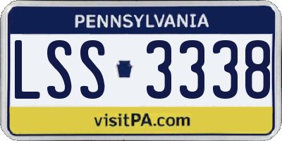 PA license plate LSS3338