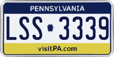 PA license plate LSS3339