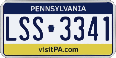 PA license plate LSS3341
