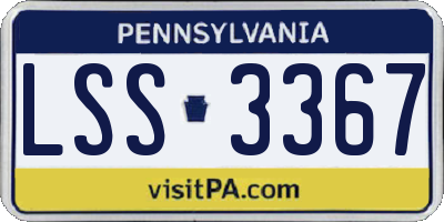 PA license plate LSS3367