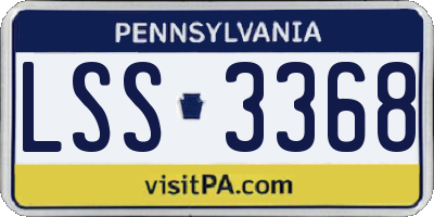 PA license plate LSS3368