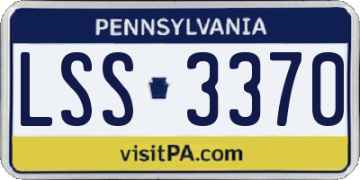 PA license plate LSS3370