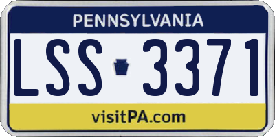 PA license plate LSS3371