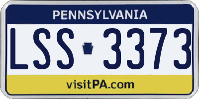 PA license plate LSS3373