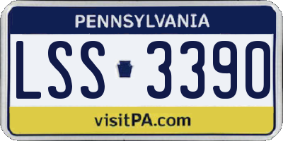 PA license plate LSS3390