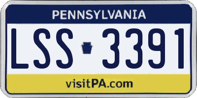 PA license plate LSS3391