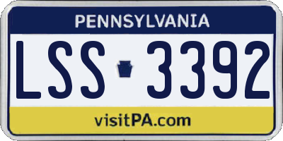 PA license plate LSS3392