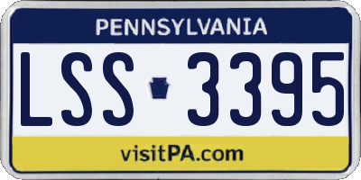 PA license plate LSS3395