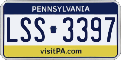 PA license plate LSS3397