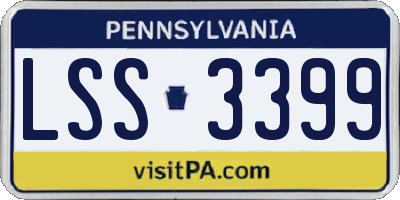 PA license plate LSS3399