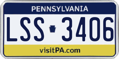 PA license plate LSS3406