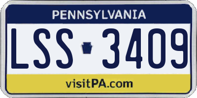 PA license plate LSS3409