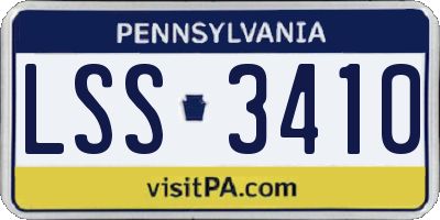 PA license plate LSS3410