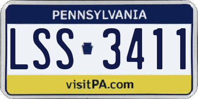 PA license plate LSS3411