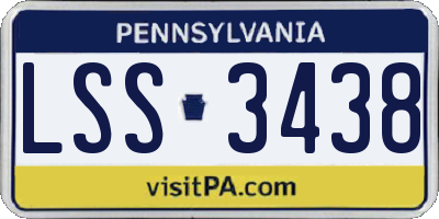 PA license plate LSS3438
