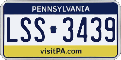 PA license plate LSS3439