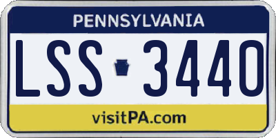 PA license plate LSS3440