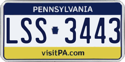 PA license plate LSS3443