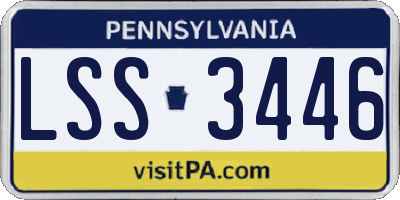 PA license plate LSS3446